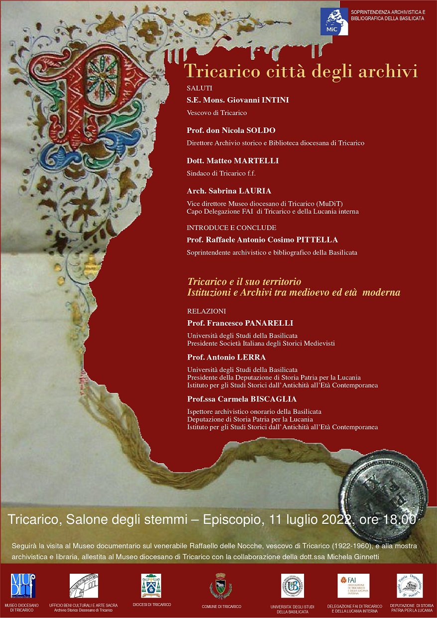 “Tricarico, città degli archivi” : seminario di studio